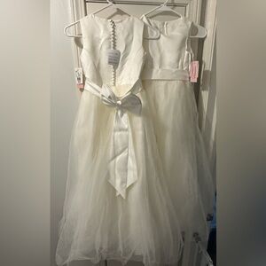 David’s Bridal flower girl dress (color: ivory)
